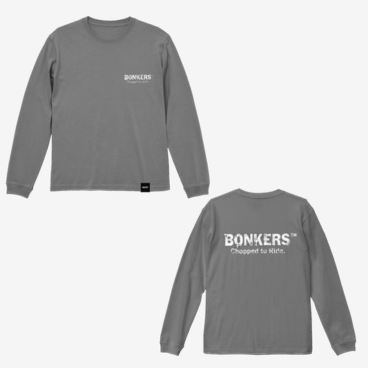 【BONKERS™】LOGO L/S T-SH "Chopped to Ride" ブランドロゴ 長袖Tシャツ