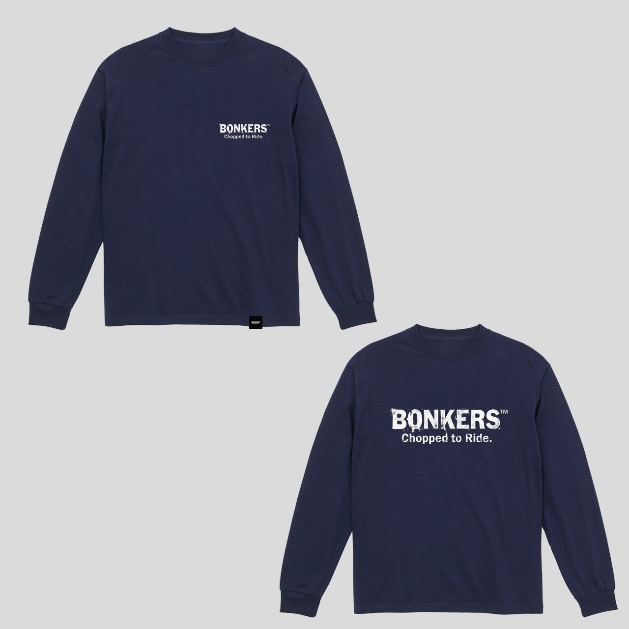 【BONKERS™】LOGO L/S T-SH "Chopped to Ride" ブランドロゴ 長袖Tシャツ