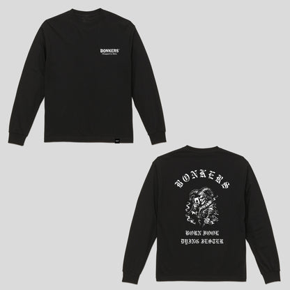 【BONKERS™︎】JESTER’S EPITAPH  L/S T-SH  ジェスターズ エピタフ長袖Tシャツ 6.2oz ヘビーウェイト ハードコア