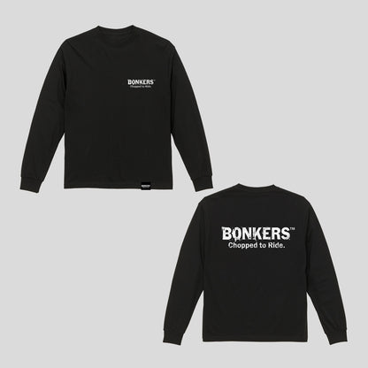 【BONKERS™】LOGO L/S T-SH "Chopped to Ride" ブランドロゴ 長袖Tシャツ
