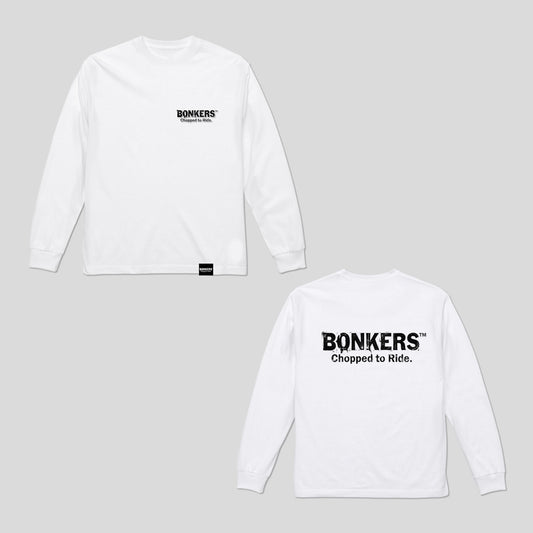 【BONKERS™】LOGO L/S T-SH "Chopped to Ride" ブランドロゴ 長袖Tシャツ